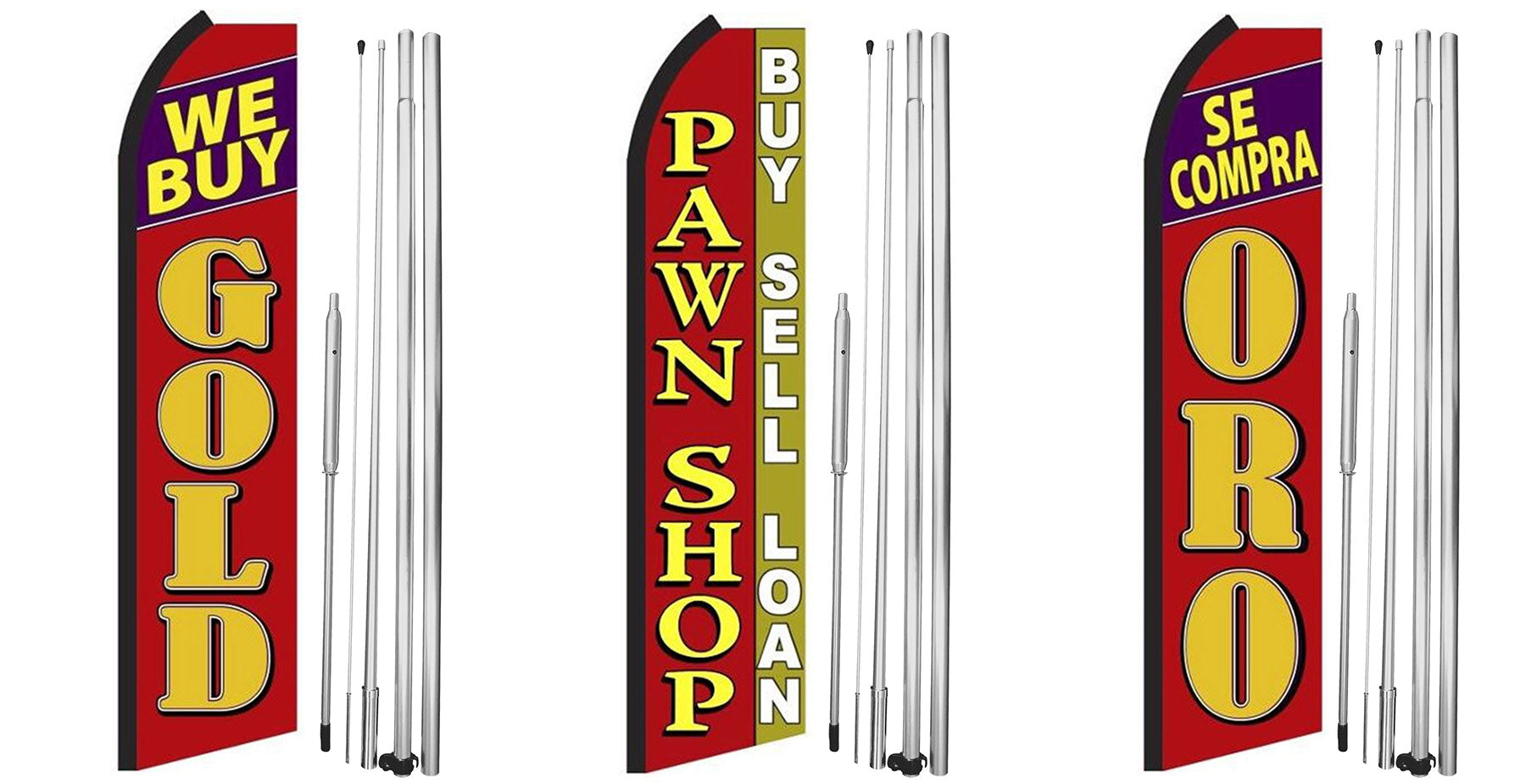 We Buy Gold, Pawn Shop, Se Compra ORO Speedy Flags