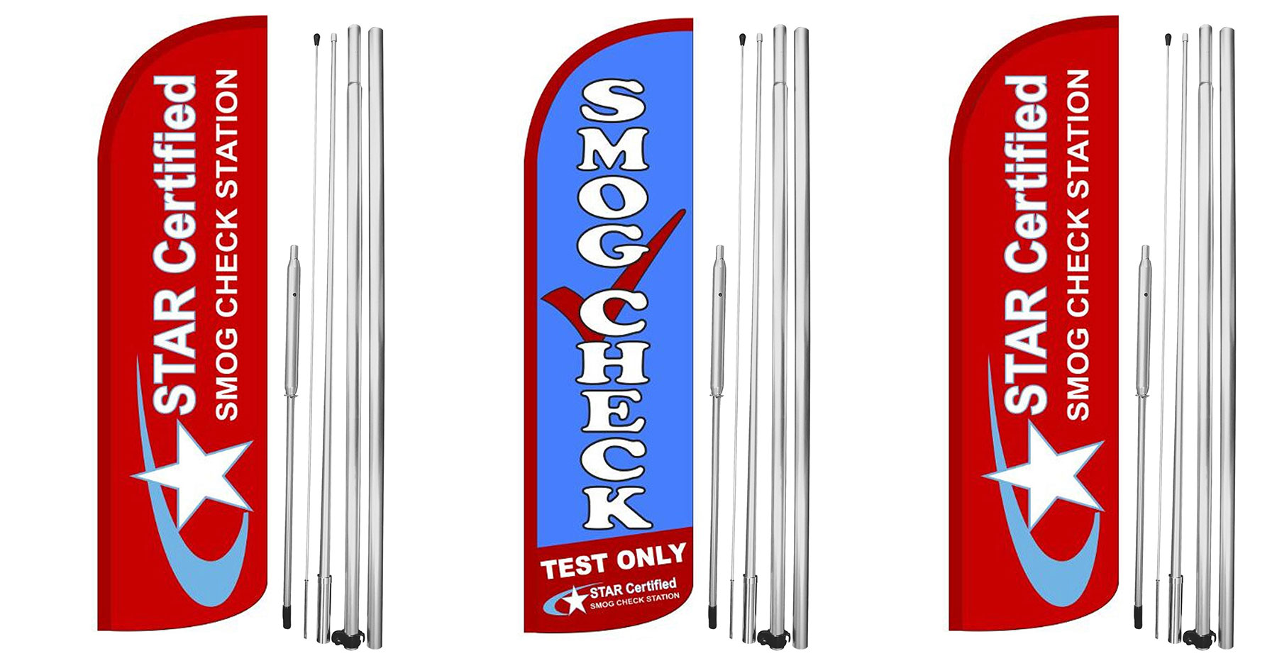 Cst Flags Star Certified, Smog Check, Star Certificated – Speedy Flags