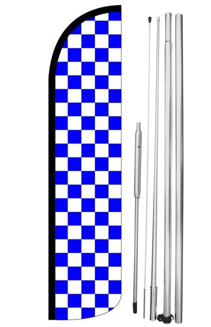 BLUE &amp; WHITE CHECKERED