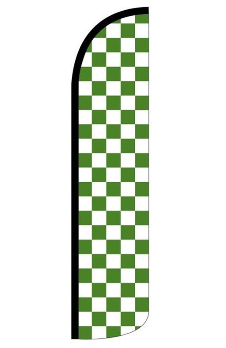 GREEN WHITE CHECKERED
