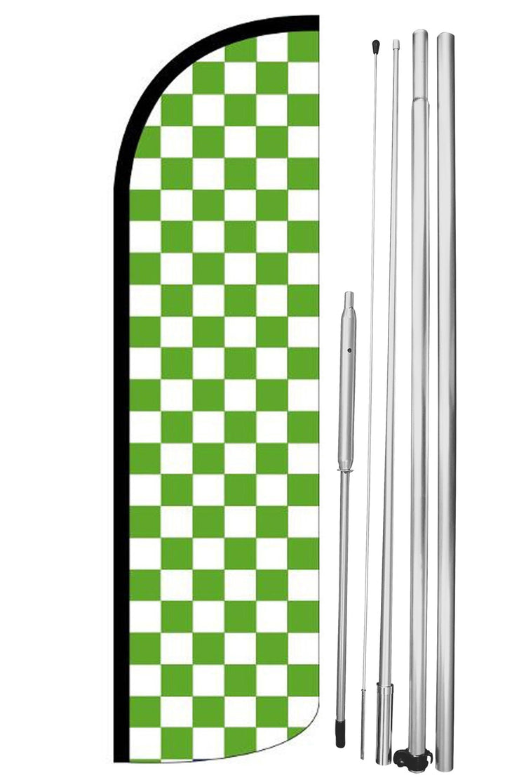 Green &amp; White Checkered