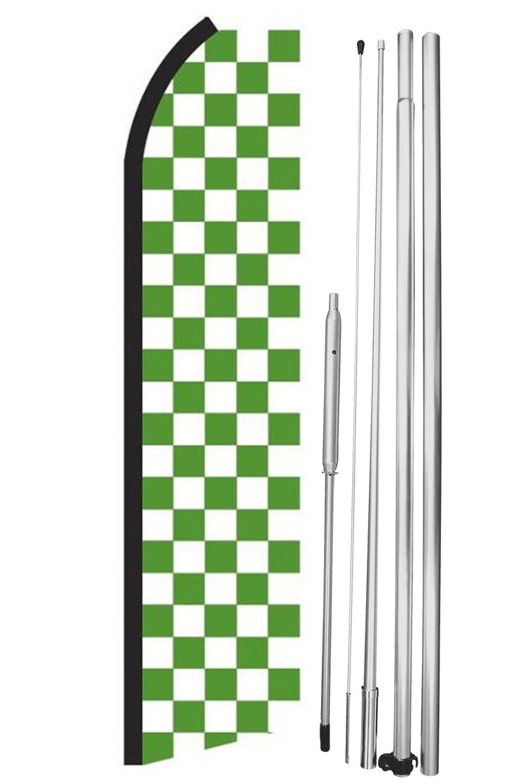 Green &amp; White Checkered