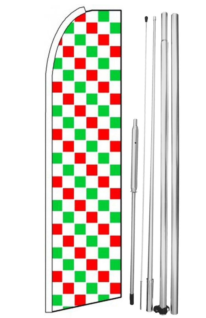 Red White &amp; Green Checkered