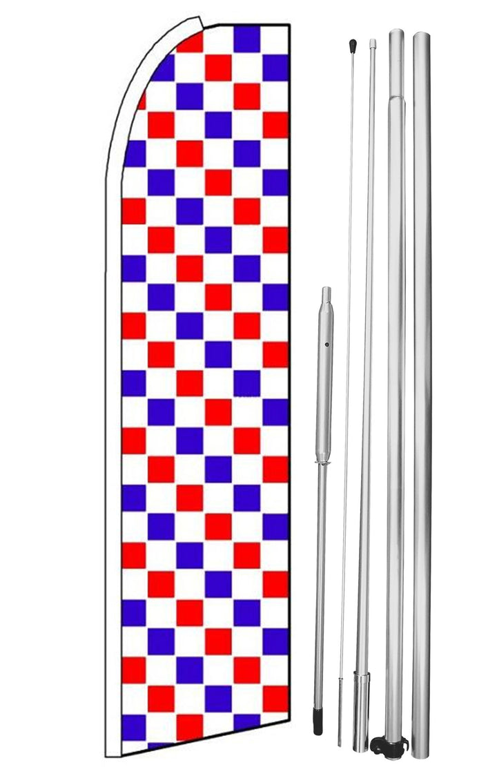 Red, Blue &amp; White Checkered